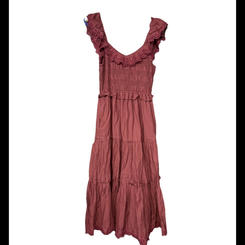 Madewell Lucie Embroidered Cotton Midi Dress size 00